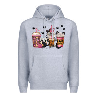 Heather Grey cat mom coffee Premium Hoodie - Jasminsmagicworld