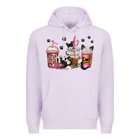 Lilac cat mom coffee Premium Hoodie - Jasminsmagicworld