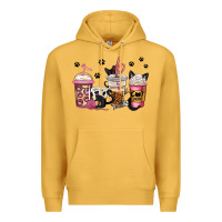 Mustard cat mom coffee Premium Hoodie - Jasminsmagicworld