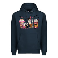Navy cat mom coffee Premium Hoodie - Jasminsmagicworld