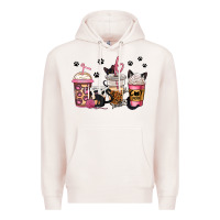Pale Pink cat mom coffee Premium Hoodie - Jasminsmagicworld