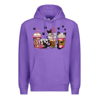 Purple cat mom coffee Premium Hoodie - Jasminsmagicworld