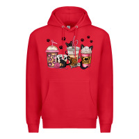 Red cat mom coffee Premium Hoodie - Jasminsmagicworld