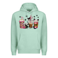 Seafoam cat mom coffee Premium Hoodie - Jasminsmagicworld