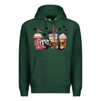 Sports Green cat mom coffee Premium Hoodie - Jasminsmagicworld