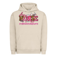 Pigment French Oak nurse with valentines day element Urban Hoodie - AdoDesignShop
