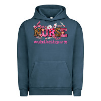 Pigment Midnight Navy nurse with valentines day element Urban Hoodie - AdoDesignShop