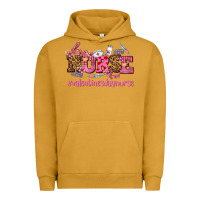 Pigment Peanut Butter nurse with valentines day element Urban Hoodie - AdoDesignShop