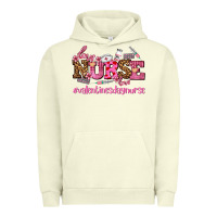 Pigment Pistachio nurse with valentines day element Urban Hoodie - AdoDesignShop