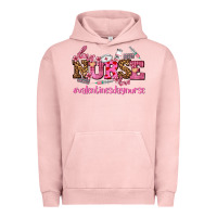 Pigment Salmon nurse with valentines day element Urban Hoodie - AdoDesignShop