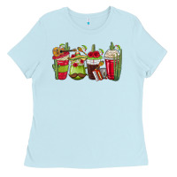 Baby Blue Mexico Coffee Cups Ladies Tee - texasbilliewilder