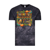Cloud Black thankful blessed and kind of a mess Vintage Tee - CowGirlArtShop