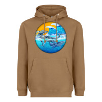 Toasted Coconut humpback whale Heavyweight Hoodie - BarkalooDesign
