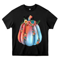 Black flowers pumpkin Heavy Core Tee - JahusDesignShop