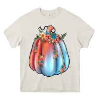 Cream flowers pumpkin Heavy Core Tee - JahusDesignShop