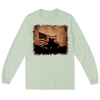 Matcha America Western Cowboy and Cowgirl Leopard Frame Long Sleeve Tee - CowCowDesign