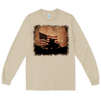 Mushroom America Western Cowboy and Cowgirl Leopard Frame Long Sleeve Tee - CowCowDesign