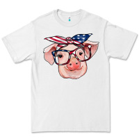 White american flag with pig Premium Tee - RanaPortraitStore