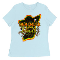 Baby Blue remember your roots Ladies Tee - NancyCooperArtShop
