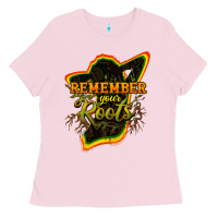 Bubblegum Pink remember your roots Ladies Tee - NancyCooperArtShop