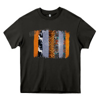 Asphalt Western Cowhide Glitter Aztec Leopard Pattern Brushstroke Heavy Core Tee - Bettercallsaul