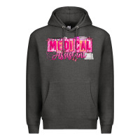 Charcoal Heather valentine medical assistant Premium Hoodie - CowhideDigitalArt