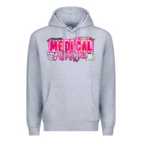 Heather Grey valentine medical assistant Premium Hoodie - CowhideDigitalArt