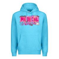 Ocean Blue valentine medical assistant Premium Hoodie - CowhideDigitalArt