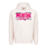 Pale Pink valentine medical assistant Premium Hoodie - CowhideDigitalArt