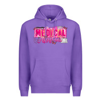 Purple valentine medical assistant Premium Hoodie - CowhideDigitalArt