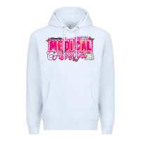 White valentine medical assistant Premium Hoodie - CowhideDigitalArt