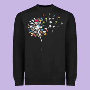 Womens Funny Dandelion Books Gift For Reading Lover Women Girls V-neck Heavyweight Sweatshirt Designed By Trangstudio