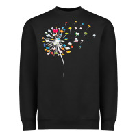 Black Womens Funny Dandelion Books Gift For Reading Lover Women Girls V-Neck Heavyweight Sweatshirt - trangStudio
