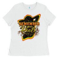 White remember your roots Ladies Tee - NancyCooperArtShop