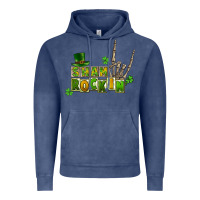 Vintage Denim Sham rockin skeleton hand St. Patrick's Vintage Hoodie - CowGirlArtShop
