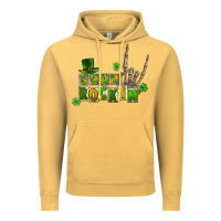 Vintage Mustard Sham rockin skeleton hand St. Patrick's Vintage Hoodie - CowGirlArtShop