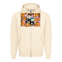 Sandshell Mama Panda And Baby Panda Zipper Hoodie - Artiststas
