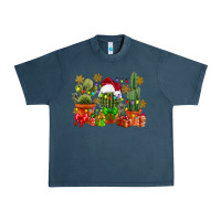 Midnight Navy christmas cactus Urban Heavy Tee - CowGirlArtShop
