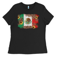 Black Mexican Flag with Leopard Ladies Tee - texasbilliewilder
