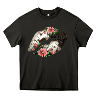 Asphalt Cowhide And Flowers Lips Heavy Core Tee - Bettercallsaul