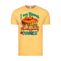 Vintage Mustard i was thinner before thanksgiving dinner Vintage Tee - CowGirlArtShop