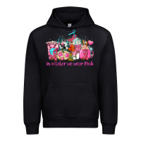 Black western cancer  in october we wear pink coffee cups with ribbons Urban Hoodie - AdoDesignShop