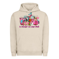 Pigment French Oak western cancer  in october we wear pink coffee cups with ribbons Urban Hoodie - AdoDesignShop