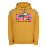 Pigment Peanut Butter western cancer  in october we wear pink coffee cups with ribbons Urban Hoodie - AdoDesignShop