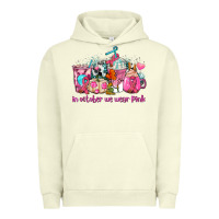 Pigment Pistachio western cancer  in october we wear pink coffee cups with ribbons Urban Hoodie - AdoDesignShop