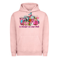Pigment Salmon western cancer  in october we wear pink coffee cups with ribbons Urban Hoodie - AdoDesignShop