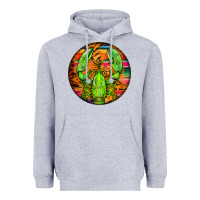 Heather Grey lobster round Heavyweight Hoodie - BarkalooDesign
