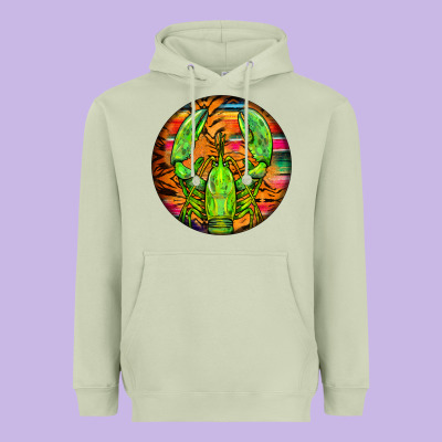 Lobster Round Heavyweight Hoodie Designed By Barkaloodesign