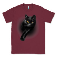 Burgundy Black Cat Yellow EyesCats Tee Shirt Gifts Classic Tee - trangStudio