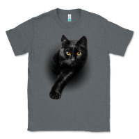 Charcoal Heather Black Cat Yellow EyesCats Tee Shirt Gifts Classic Tee - trangStudio